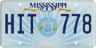 MS license plate HIT778