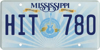 MS license plate HIT780