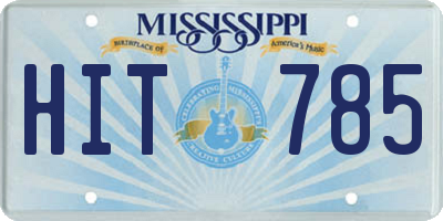 MS license plate HIT785