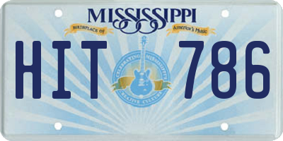 MS license plate HIT786