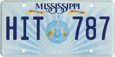 MS license plate HIT787