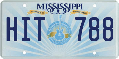 MS license plate HIT788