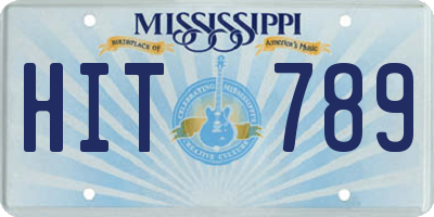 MS license plate HIT789
