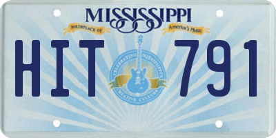 MS license plate HIT791