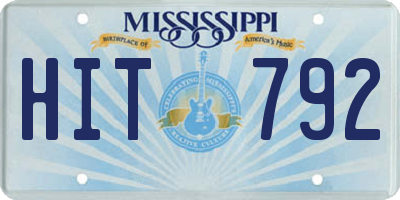 MS license plate HIT792