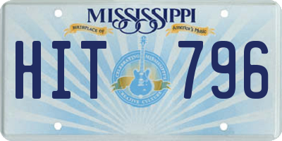 MS license plate HIT796