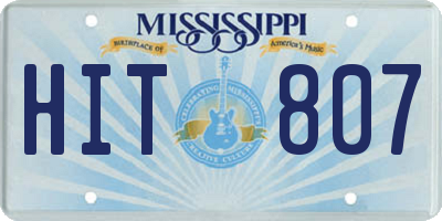 MS license plate HIT807