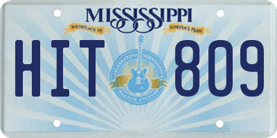 MS license plate HIT809