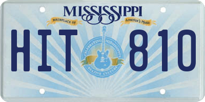 MS license plate HIT810