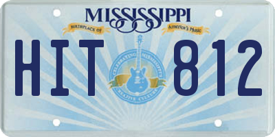 MS license plate HIT812