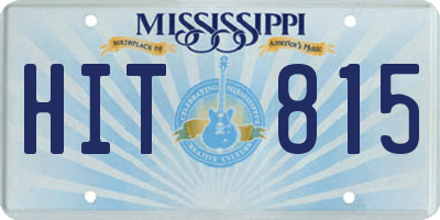 MS license plate HIT815