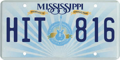 MS license plate HIT816