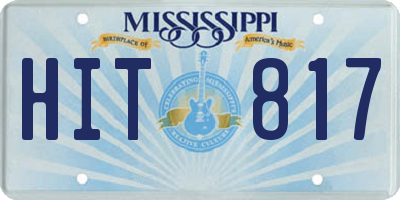 MS license plate HIT817