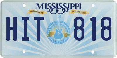 MS license plate HIT818