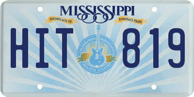 MS license plate HIT819