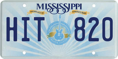 MS license plate HIT820
