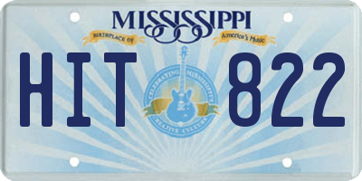 MS license plate HIT822