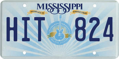MS license plate HIT824