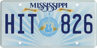 MS license plate HIT826