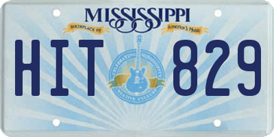 MS license plate HIT829