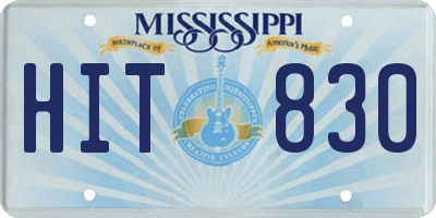 MS license plate HIT830
