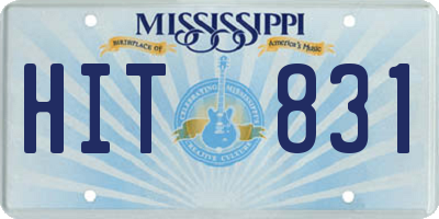 MS license plate HIT831
