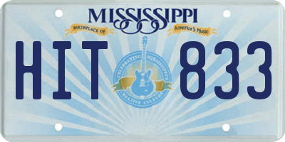 MS license plate HIT833