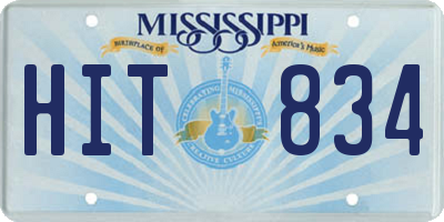 MS license plate HIT834
