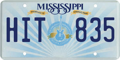 MS license plate HIT835