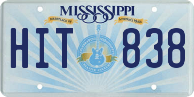 MS license plate HIT838
