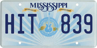 MS license plate HIT839