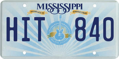 MS license plate HIT840