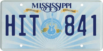 MS license plate HIT841