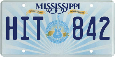 MS license plate HIT842