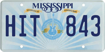 MS license plate HIT843