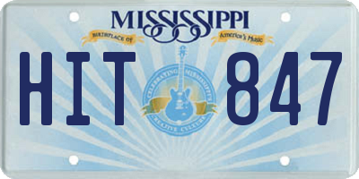 MS license plate HIT847
