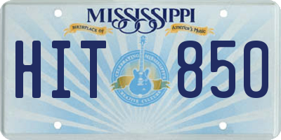 MS license plate HIT850