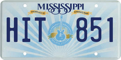 MS license plate HIT851