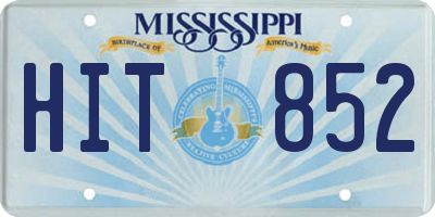 MS license plate HIT852