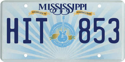 MS license plate HIT853