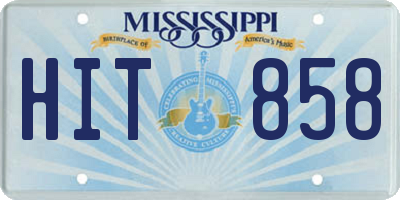 MS license plate HIT858