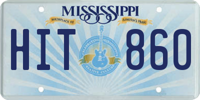 MS license plate HIT860