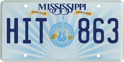 MS license plate HIT863