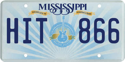 MS license plate HIT866