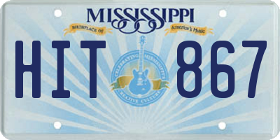 MS license plate HIT867