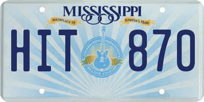 MS license plate HIT870