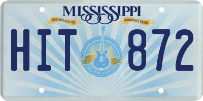 MS license plate HIT872