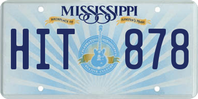 MS license plate HIT878