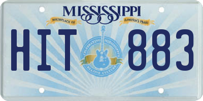 MS license plate HIT883