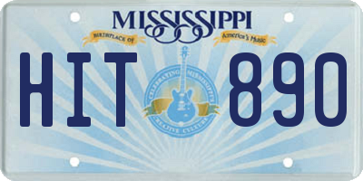 MS license plate HIT890